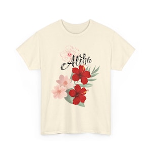 Aloha Floral Cotton Tee, Bademode, Freizeitkleidung, Kleidung im hawaiianischen Stil