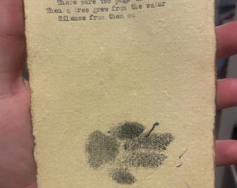 Written to Order Haiku on Typewriter Signed by Roo's Pawtograph