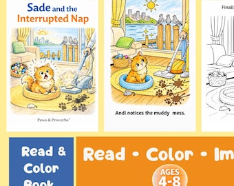Sade and the Interrupted Nap | Read and Color Storybook | SEL Self-Regulation Activity (Ages 4-8)