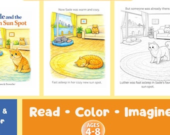 Sade and the Stolen Sun Spot | Read and Color Storybook | SEL Flexibility Activity (Ages 4–8)