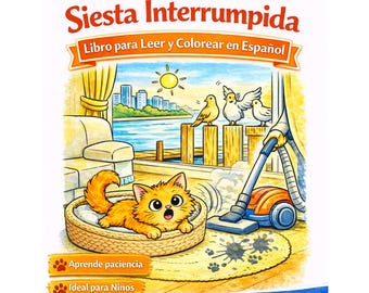 Spanish Learning Read & Color Story for Kids Ages 4–8 | Bilingual Activity Printable | Coloring Book PDF