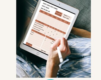Gentle Reset Planner | Printable Weekly Soft Productivity Habit Tracker Sheet | Editable Canva PDF
