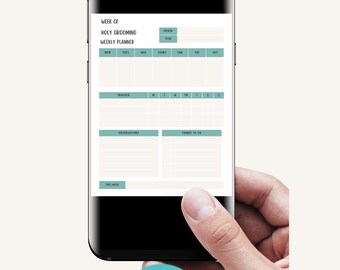 Holy Grooming | Editable Cat Care Tracker | (Canva Template)