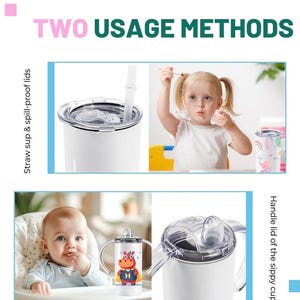 Vaso de aprendizaje personalizado para niños pequeños / Vaso antiderrame imagen 2