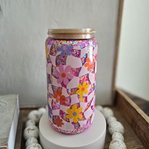 16 oz Glass Snowglobe Tumbler