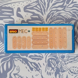 Vintage Brio Mec+ Building Set 34745 | Made in Sweden | NIB New in Box NOS New Old Stock | Wooden Construction Strips & Screws for Ages 4–10