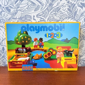 Versiegelt 1994 Playmobil 1.2.3 Country Park Set 6601 | Vintage Neu in Box | Fabrik versiegelt, neuer alter Lagerbestand | Sammeln Vorschule Spielzeug für Kleinkinder