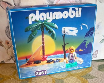 PLAYMOBIL 3861 Isolation Island Castaway Pirate 1996 No Reserve