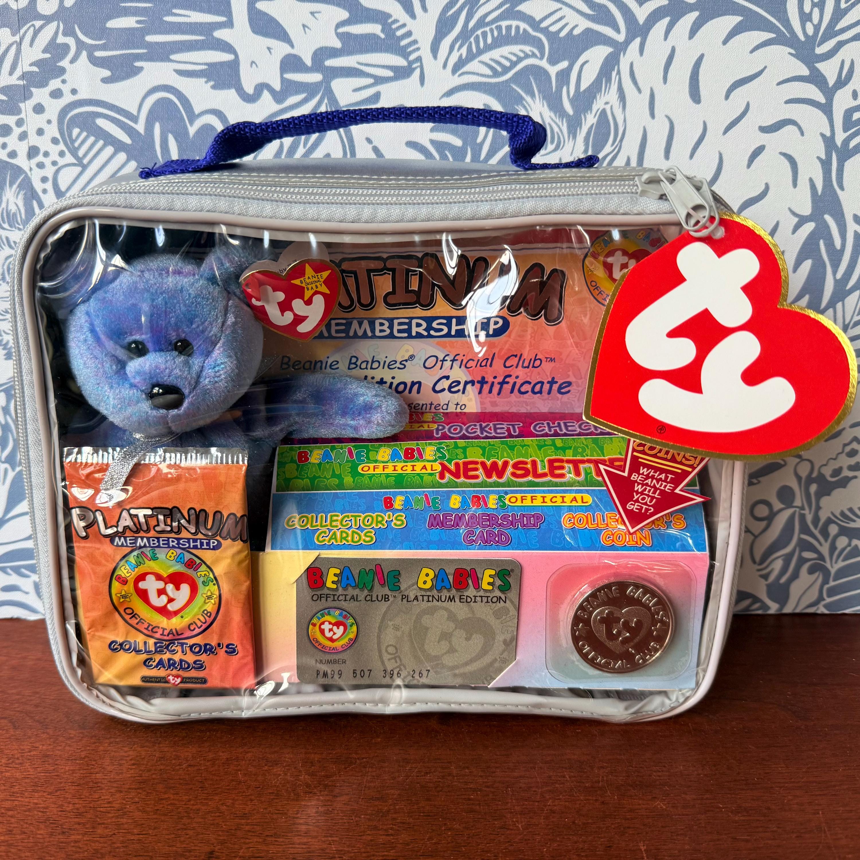 1999 Ty Beanie Babies Platinum Edition Club Kit: Clubby II Bear