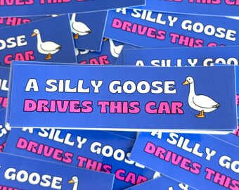 A Silly Goose Drives This Car Bumper Sticker