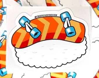 Sushi Skateboard Sticker