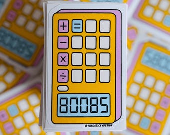 Autocollant pour calculatrice des années 90