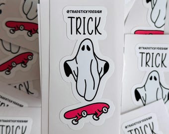 Skateboard Ghost Trick Sticker