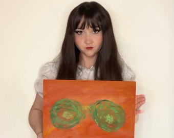 Borstkunst, bodyart acryl op canvas 11 x 14 inch