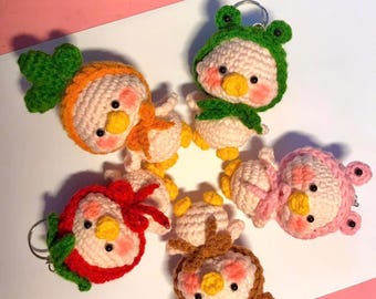 Handmade Crochet Cute Duck, Handmade crochet Keychain, Duck Crochet Keychain, Christmas gifts, Cute Keychain