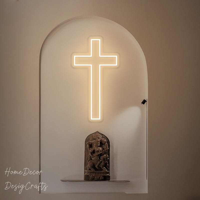 Purple Led Cross Light - Etsy