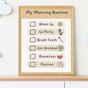 Editable Toddler Routine Chart | Morning & Night Printable | Daily Schedule | Visual Routine | Kids Routine Chart | Personalized