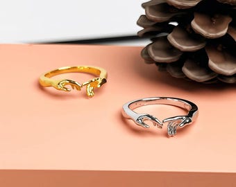 Schaffung von Adam Hand Geste Ring, Adam offener Ring, Hände Gottes und Adam Ring, Gottes Hand Ring, Goldring, verstellbarer Ring, handgemachter Ring