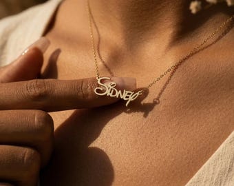 Custom Name Necklace, 18K Gold Plated, Personalized Jewelry