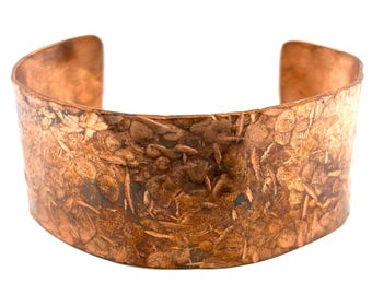 Boho~Custom Made Hammered Copper Cuff Bracelet