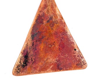 Recycled Handmade Red Patina Copper Necklace