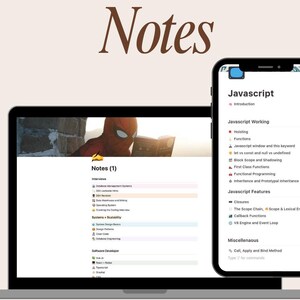 Software Engineering Notion Template, Digital Planner for CS, DSA & Web Development