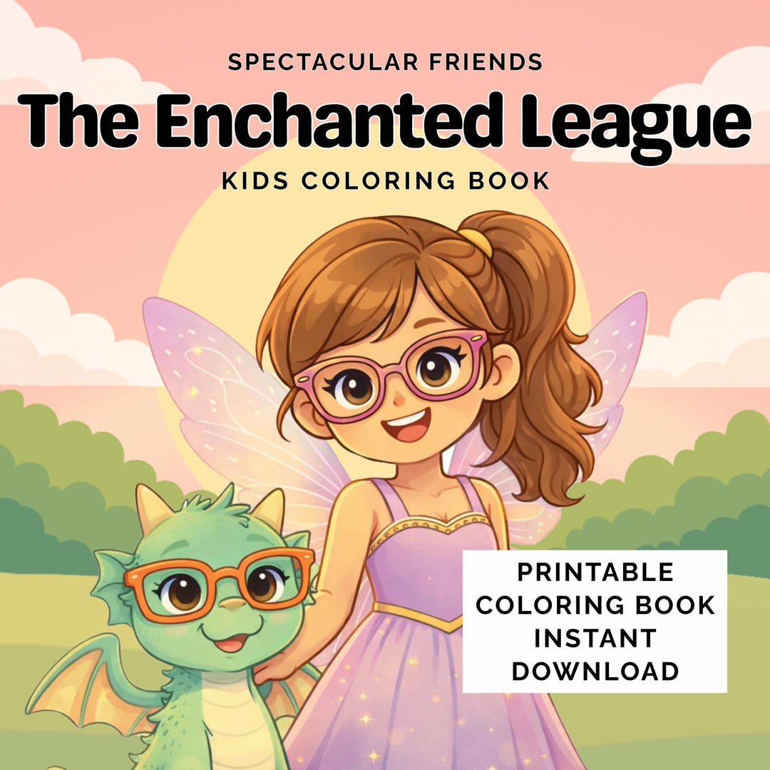 Spectacular Friends Volume 2 – Printable Glasses-themed Coloring Book ...