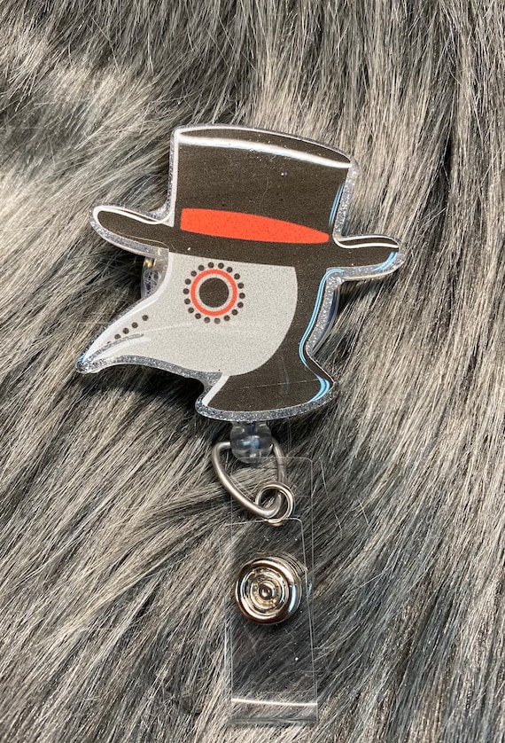 Plague Doctor Retractable Badge Reel Personalized Badge Reel, Custom Name Badge  Holder for Healthcare Professionals and Office Workers 