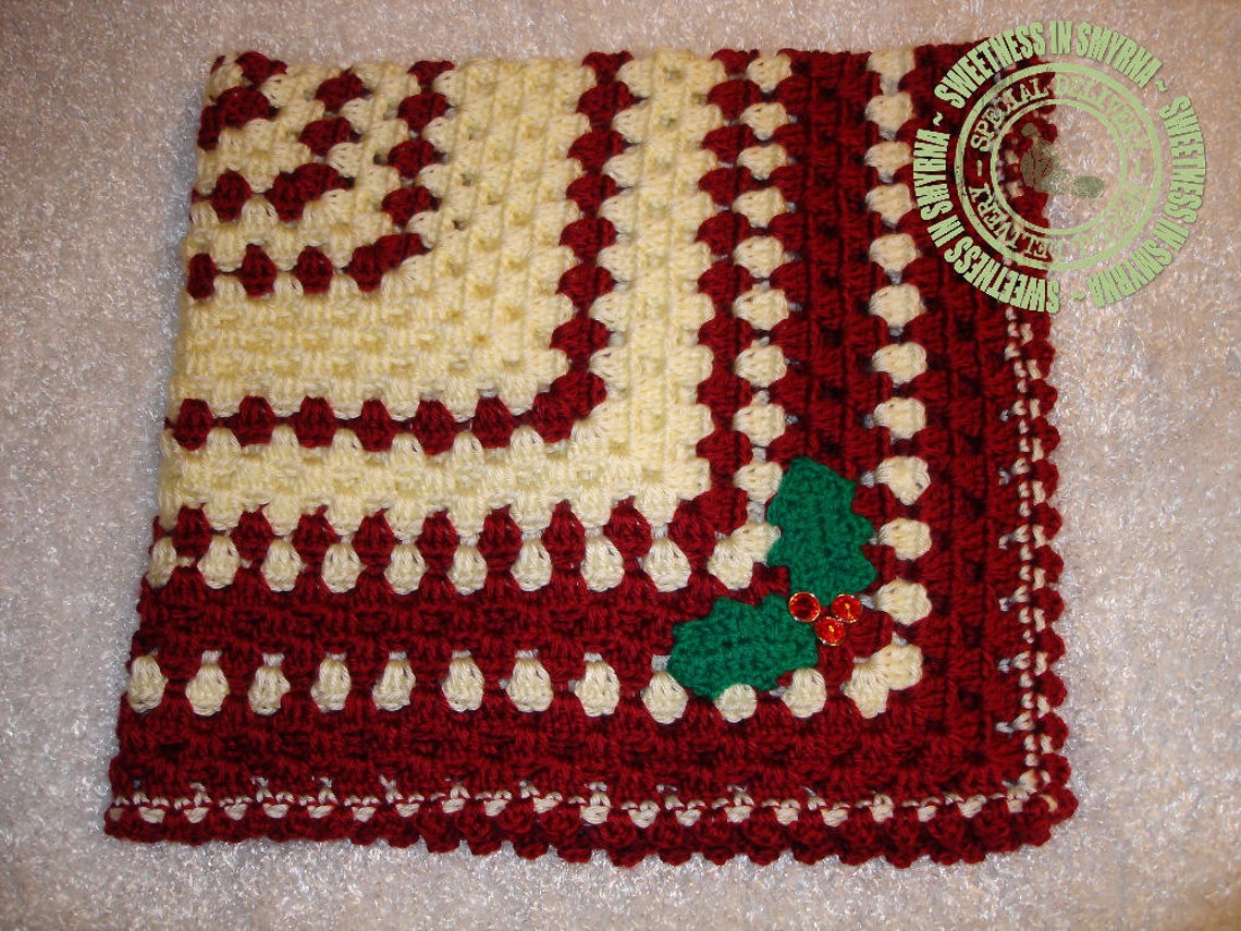 Christmas Baby Blanket Baby Blanket Holly Blanket Infant Etsy