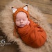 Baby Fox Bonnet, Woodland Baby, Enchanted Forest, Fox Hat, Newborn Photo Prop, Woodland Animal Hat, Baby Hat, Diaper Cover
