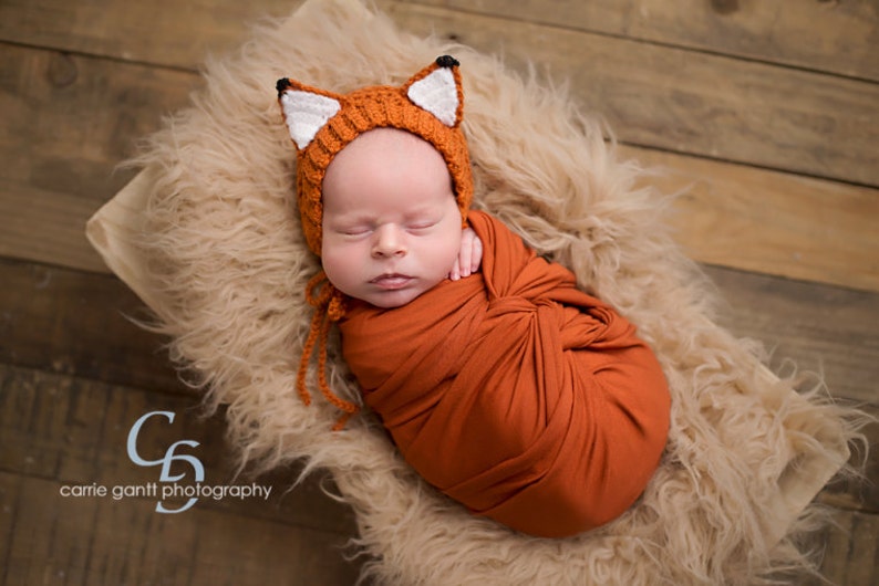 Baby Fox Bonnet, Woodland Baby, Enchanted Forest, Fox Hat, Newborn Photo Prop, Woodland Animal Hat, Baby Hat, Diaper Cover 