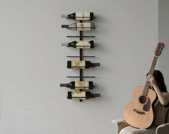 Wall Mounted Metal Wine Rack, Modern Minimalist Wine Storage, Modular Display Holder