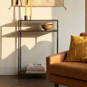 Narrow Console Table, Modern Entryway Table, Slim Metal Console Table