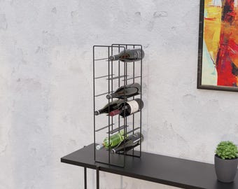 Modern Metal Wine Rack – Countertop Vertical Bottle Holder