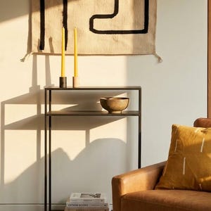 Modern Metal Console Table – Minimalist Entryway or Living Room Sideboard | Black Industrial Design