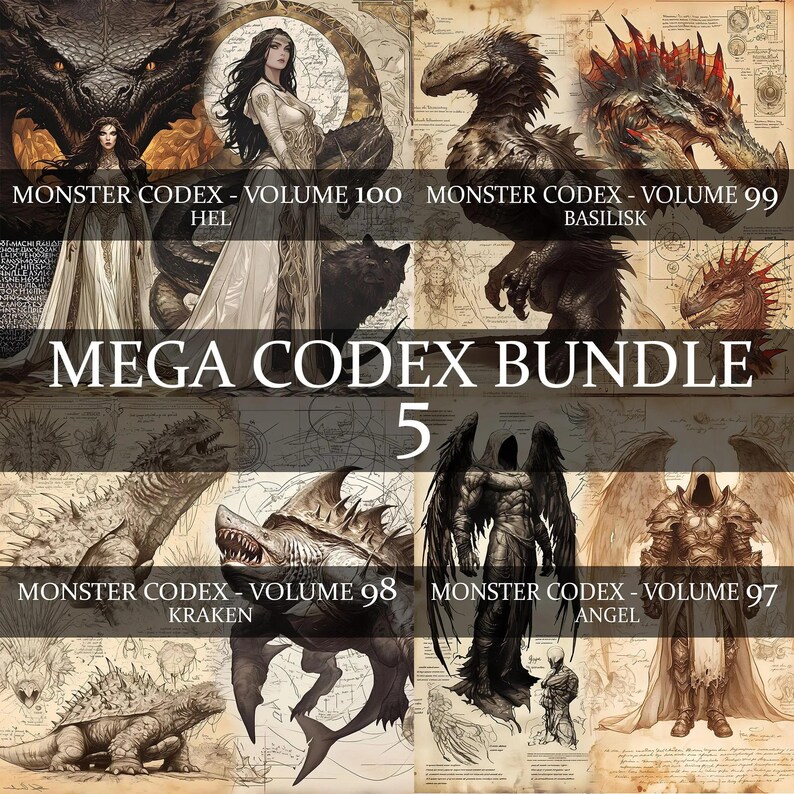 Ultimate Monster Codex Library | 1000+ Images | Lifetime Digital Access ...