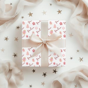 Holiday Gift Wrap Personalized Christmas Paper Custom Name Design Gingerbread Pattern Festive Present Packaging Special Wrapping Paper Roll Birthday Gift Cover Unique Holiday Decoration Custom Printed Design Quality Paper Material Child