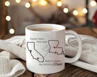 Long Distance Mug: Together Forever Ceramic Coffee Cup