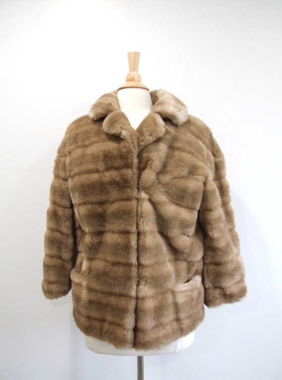 tan faux fur jacket