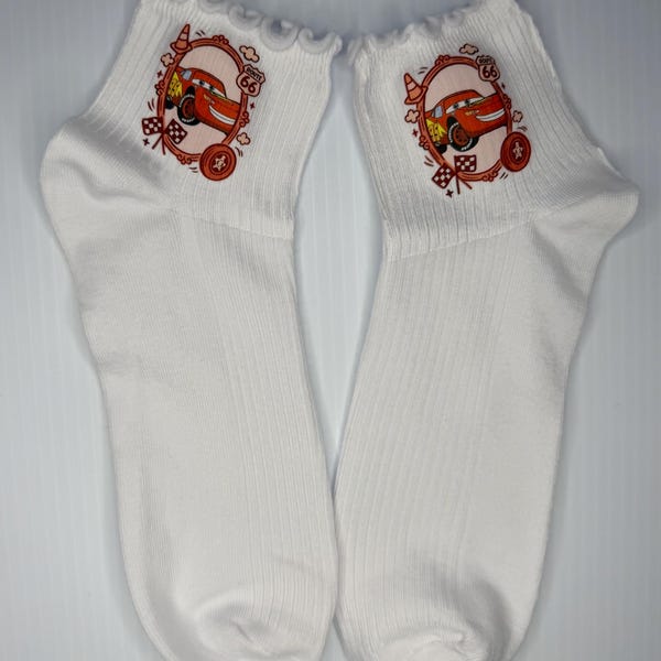 Cars Ruffle Socks