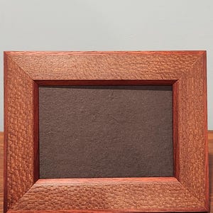 5&quot;x7&quot; Handmade Picture Frame Leopardwood with Padauk edging and Maple Splines