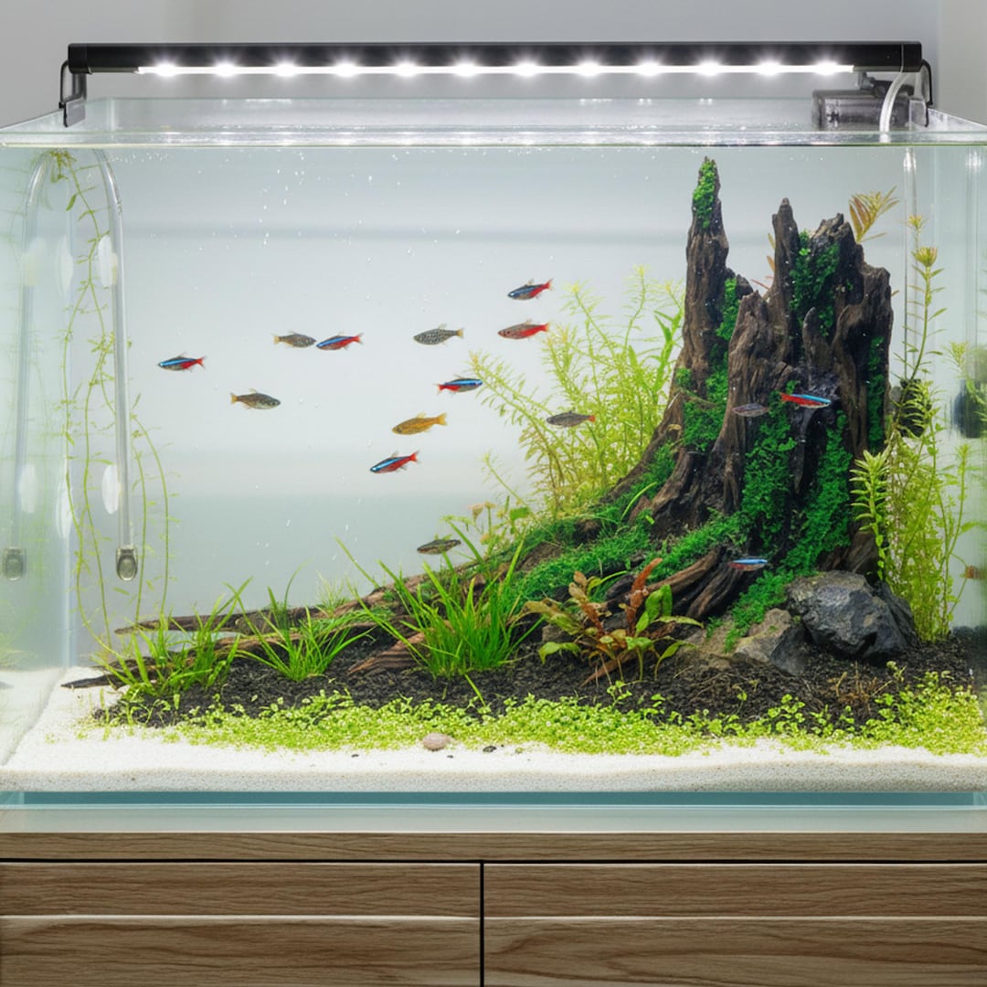 Single Stump Driftwood Aquarium Layout | Bonsai Style Aquascape Wood ...