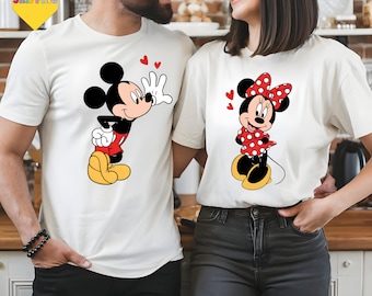 Camiseta de Mickey y Minnie Mouse para parejas de Disney, camiseta a juego de Mickey y Minnie, camiseta familiar de Magic Kingdom, camiseta de pareja de viaje a Disney