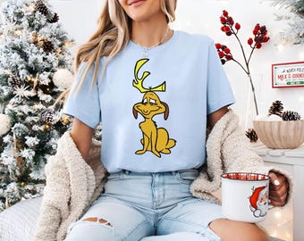 Max The Dog Christmas T-Shirt, Grinch Reindeer Tee