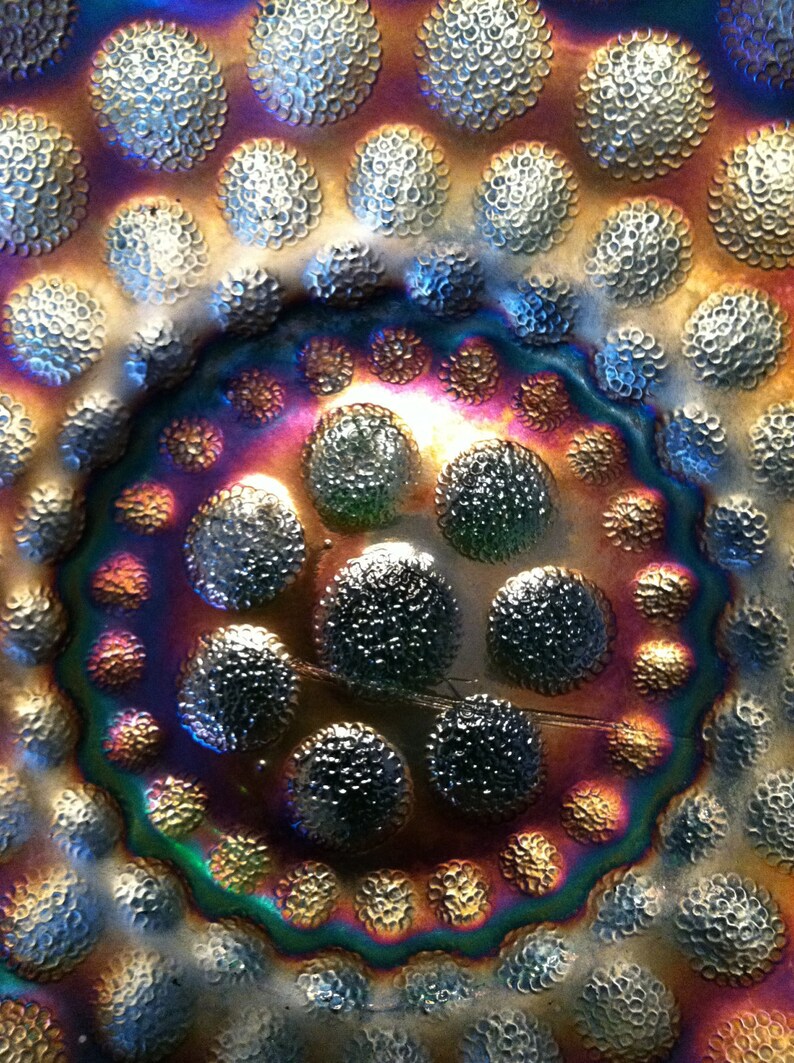 Fenton Coin Dot Carnival Glass Bowl Etsy