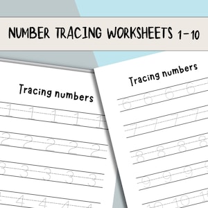 Number tracing worksheets 1-10 | Pre-schooler traceable worksheets | Counting printable for kindergarten | Handwriting practice