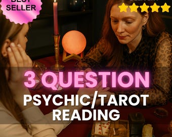 3 Question Psychic Reading - Tarot Insights, Medium Advice, Fast Psychic Reading, Honest Tarot Reading, Love and Career Advices, Same Hour