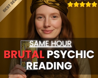 Detailed Brutal Psychic Reading - Telepathic Reading, Same Hour, Honest Medium Reading, Tarot Card Reading, Fortune Telling, Future, Blind