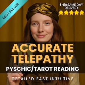 Accurate Telepathy Reading - Psychic Reading, Tarot Card Reading, Same Hour, Same Day Reading, No Tools Love Reading, Telepathy Love Read