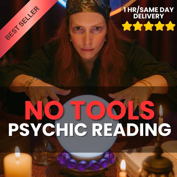 No Tools Psychic Reading - No Cards Clairvoyant, Same Hour, Same Day, Love Reading, No Cards, No Tools, Telepathic Reading, Spiritual Advice